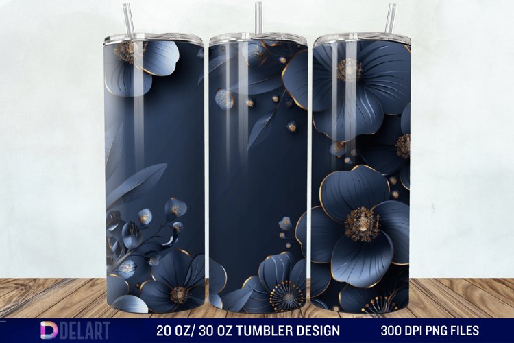 3D Floral Tumbler Wrap example image 1