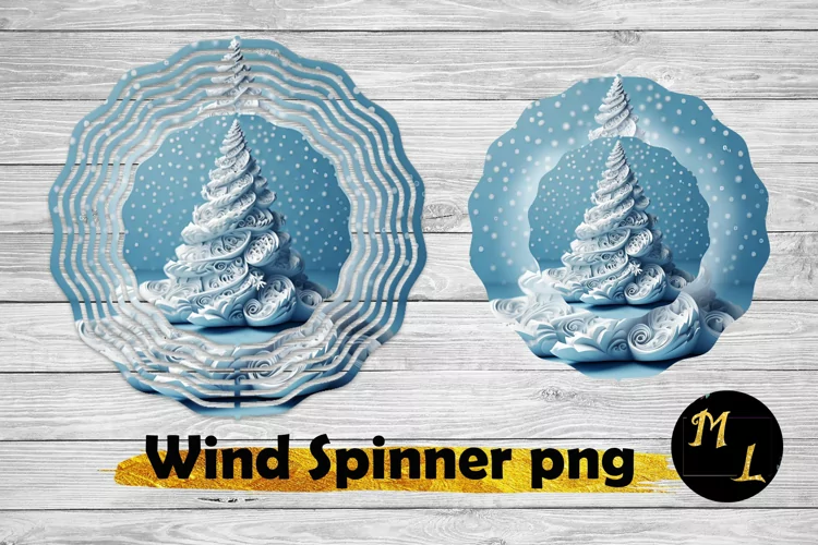 Christmas Tree Wind Spinner sublimation,3d Christmas wrap