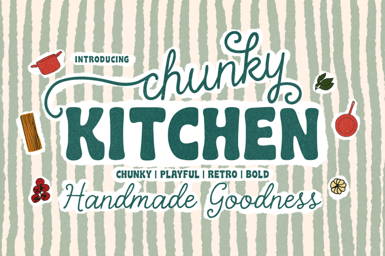 Chunky Kitchen Font Duo