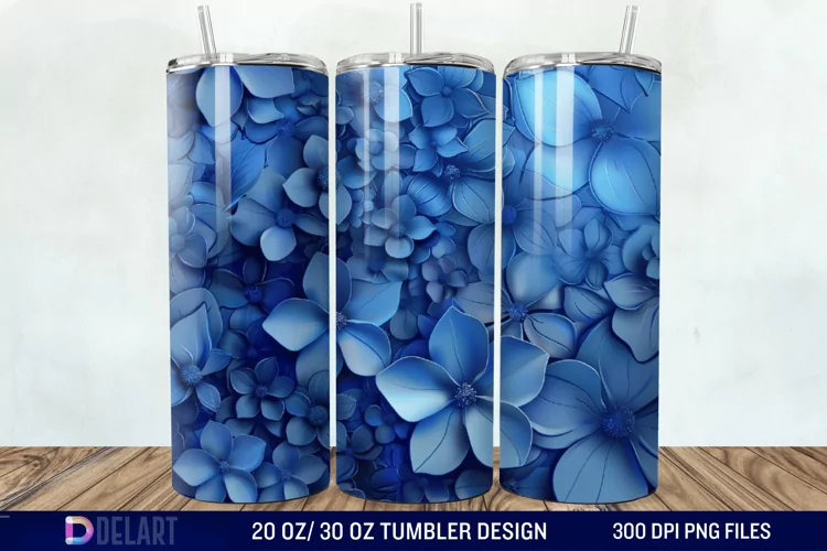 3D Floral Tumbler Wrap