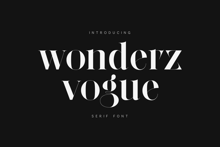 Wonderz Vogue Elegant Fashion Serif Font