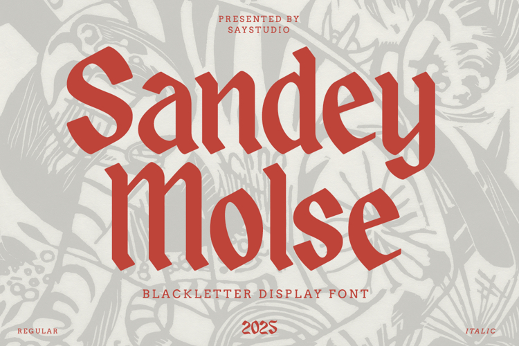 Sandey Molse - Blackletter Display Font