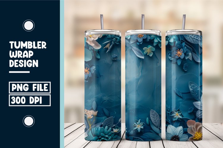 Flower Tumbler Wrap Design example image 1
