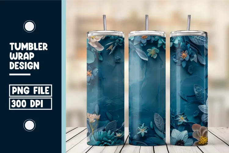 Flower Tumbler Wrap Design