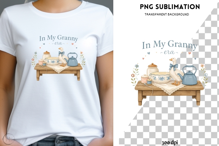 In My Granny Era PNG | Cottagecore Goose Kitchen Design