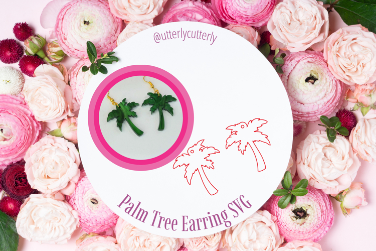 Palm Tree Earring Laser Cut File- SVG FILE