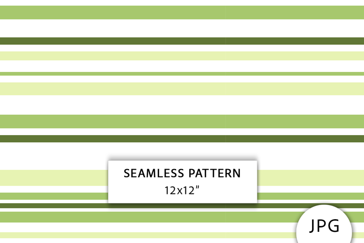 Watercolor Green Stripe Seamless Pattern