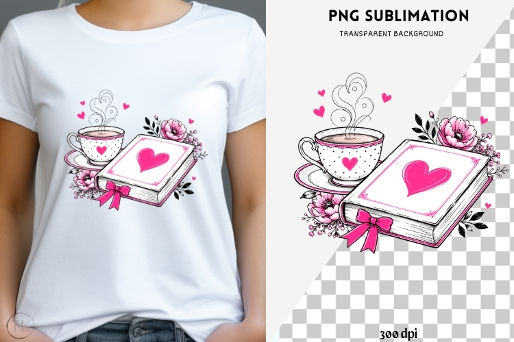 Book besties png design for T-shirts
