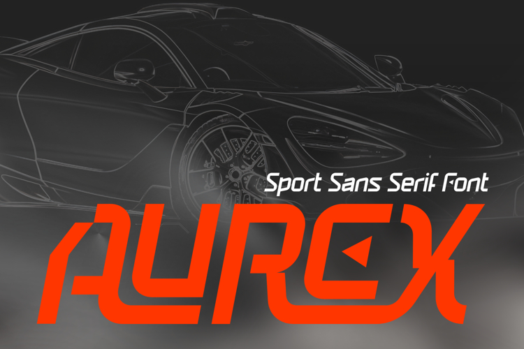 Aurex is a bold and wide sport typeface