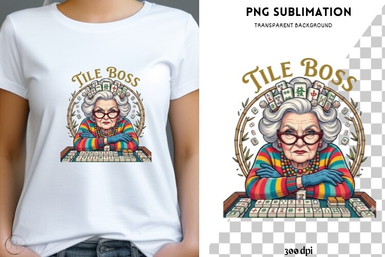 Mahjong png design for T-shirts example image 1