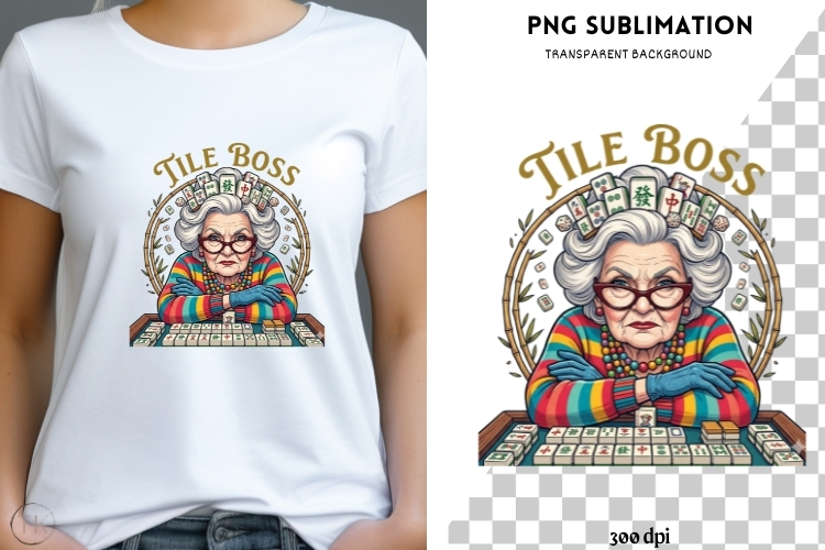 Mahjong png design for T-shirts