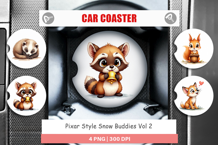 Snow Buddies Car Coaster