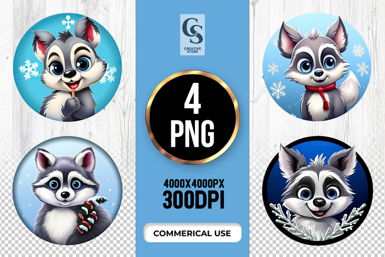 Cute Winter Husky Clipart Sublimation PNG