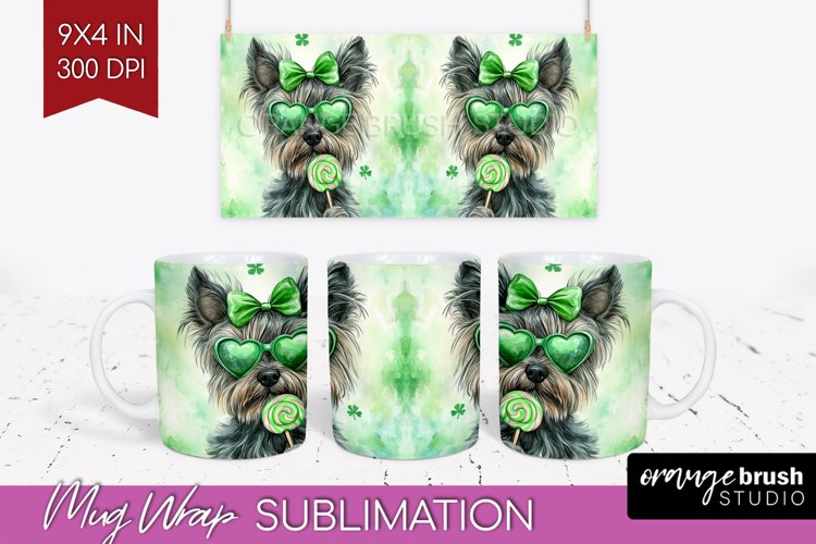 Cairn Terrier St. Patricks Day Dog Mug Wrap Dog Mug PNG