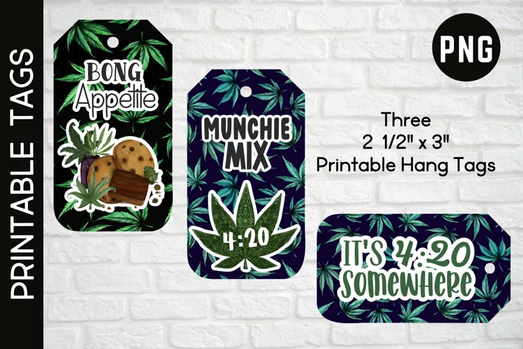 Cannabis Munchies Printable Hang Tags