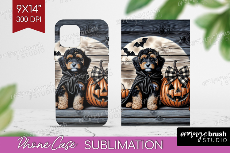 Cavapoo Dog Phone Case PNG Halloween Case PNG Sublimation