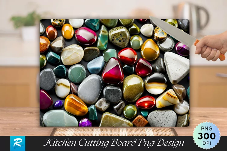 Multicolor Starburst Cutting Board Sublimation Design
