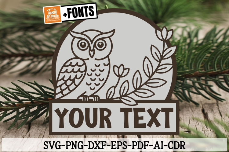 Personalized Owl SVG Laser Cut| Custom Clipart & T-Shirt