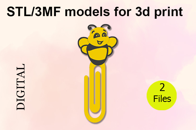 Paper Clips, Honey Bee STL/3MF files for 3D Printing