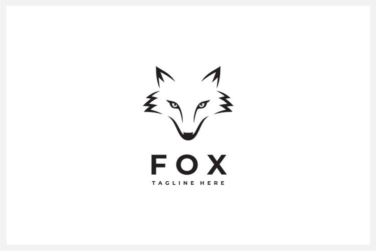 Fox Head Logo Design Vector Illustration
