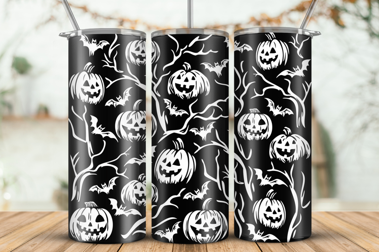 Tumbler laser svg| 20oz Tumbler Halloween Pumkins wrap