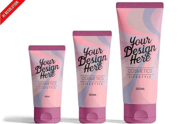 Three Squeeze Tubes Branding Pac PSD
