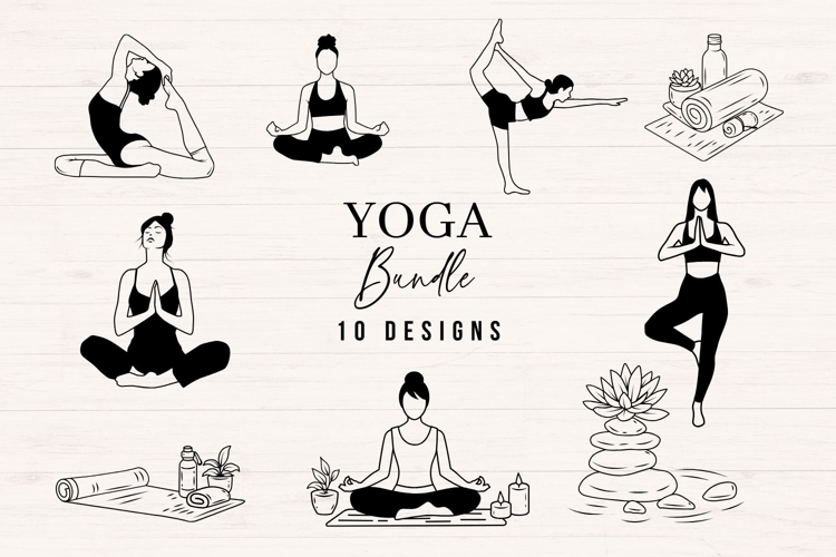 Yoga SVG Bundle, Meditation Clipart