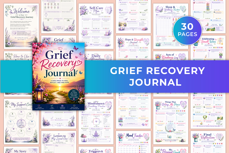 Grief Recovery Journal | Healing, Reflection, Self-Care