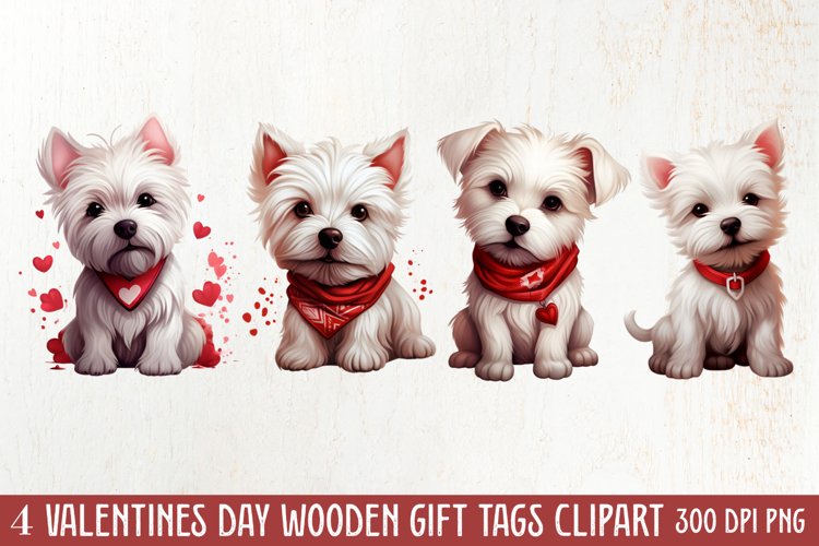 Cute Valentine Dog Clipart, Valentines Day Dog Clipart