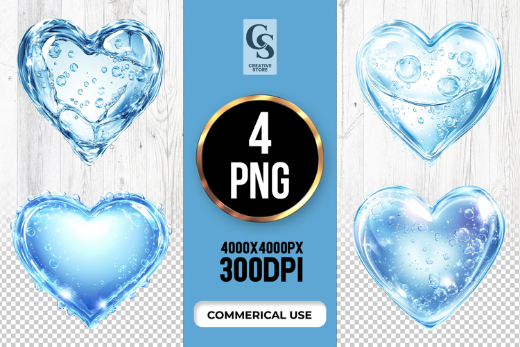 Blue Heart Clipart Image 7