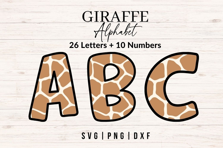 Giraffe Print Alphabet SVG | Animal Letters