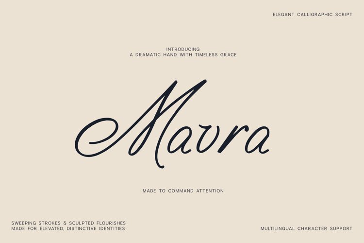 Mavra Elegant Calligraphic Script Font example image 1