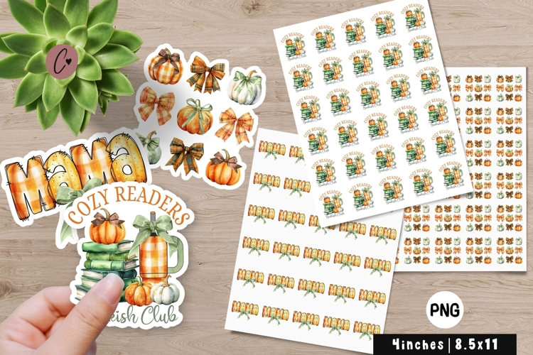 Fall Coquette Stickers PNG