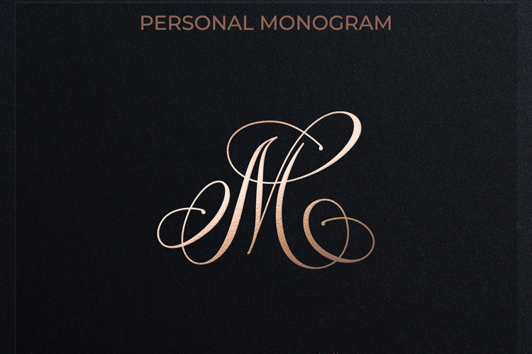 M Monogram Logo, Elegant Initial Monogram