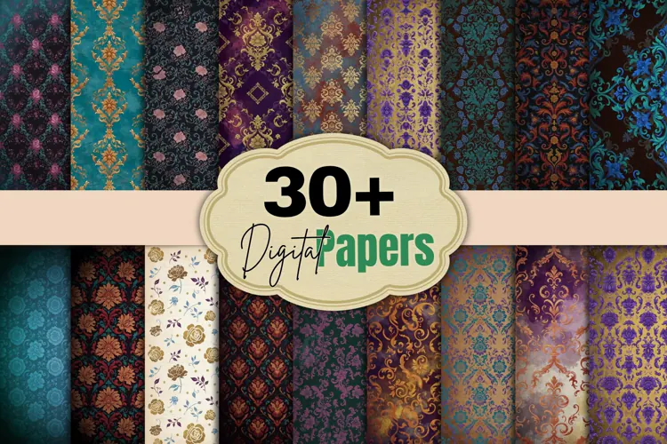Gothic Damask Digital Paper
