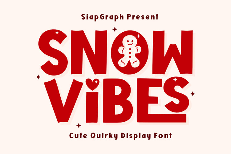 Snow Vibes - Cute Quirky Christmas Font example image 1