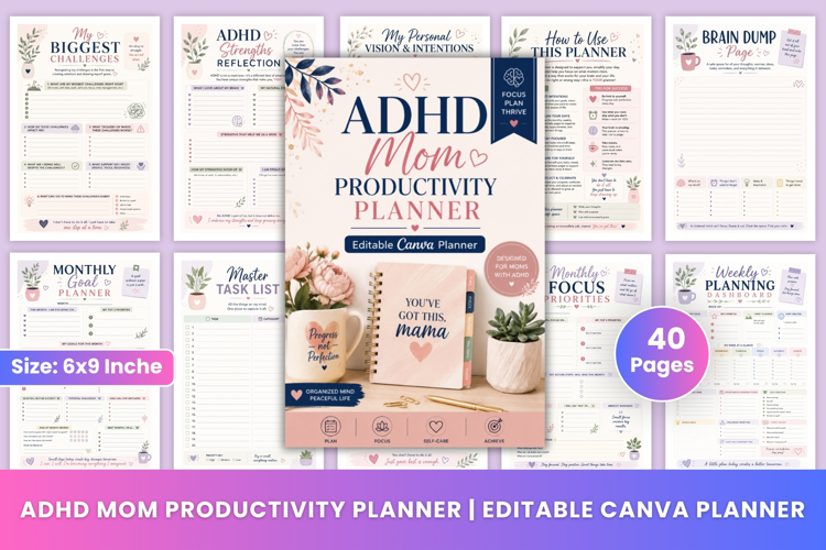 ADHD Mom Productivity Planner
