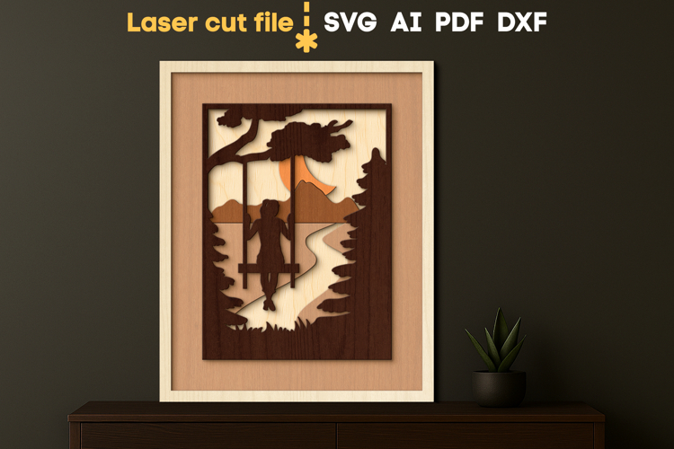 Camping Wall Art SVG laser cut files for Glowforge