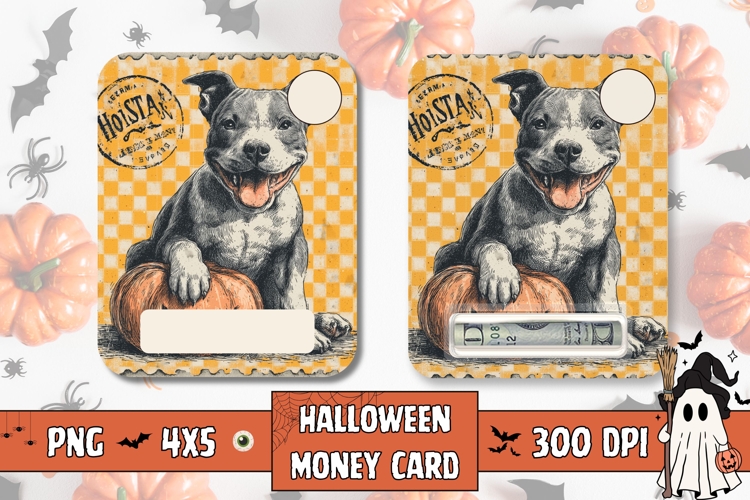 Cartoon Halloween Dog Money Card, Halloween Gift Card