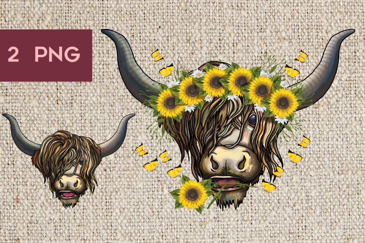 Alpine Cow, Sunflowers, Sublimation T-shirt Design