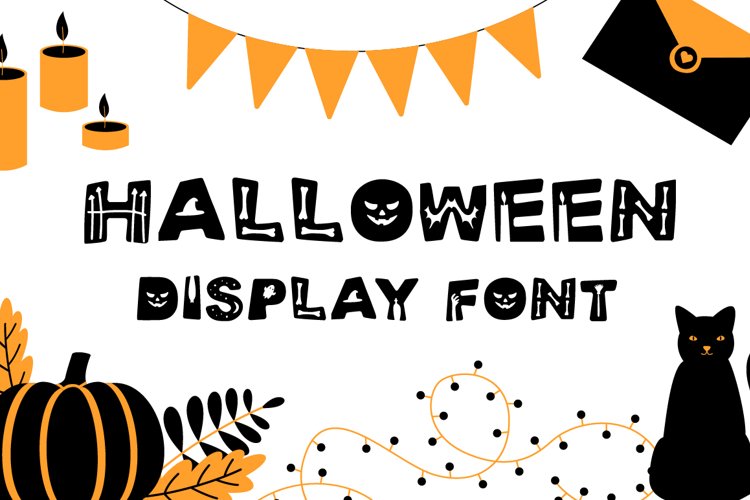 Halloween party display font
