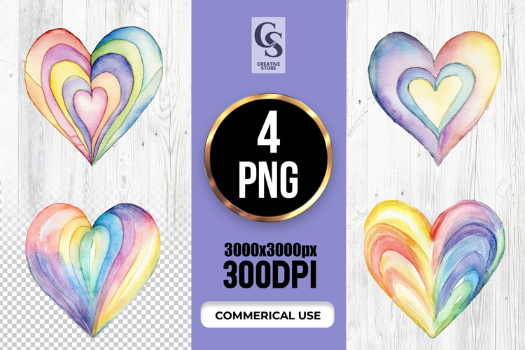 Watercolor Heart Clipart Image 11