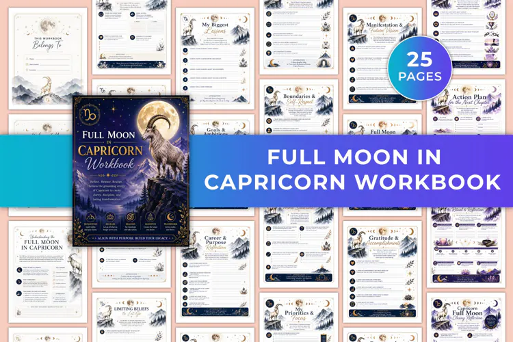 Full Moon in Capricorn Workbook Kdp interiors