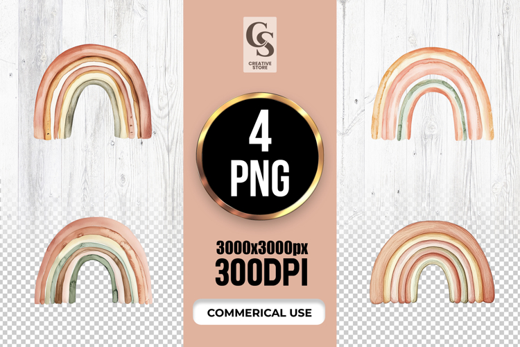 Watercolor Rainbow Png