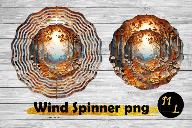 Forest Wind Spinner design,Autumn forest Wind Spinner example image 1