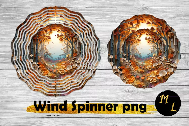 Forest Wind Spinner design,Autumn forest Wind Spinner