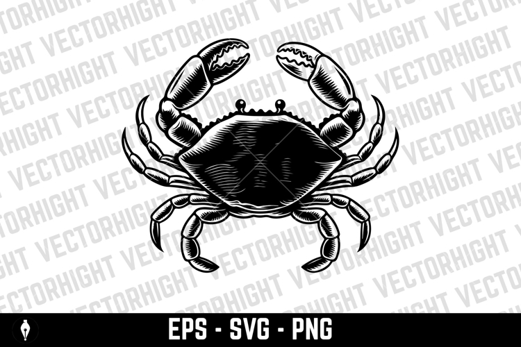 Crab illustrations in vector. Design elements