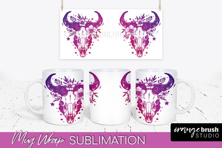 Celestial Mug Wrap PNG, Boho Mystical Coffee Mug Sublimation