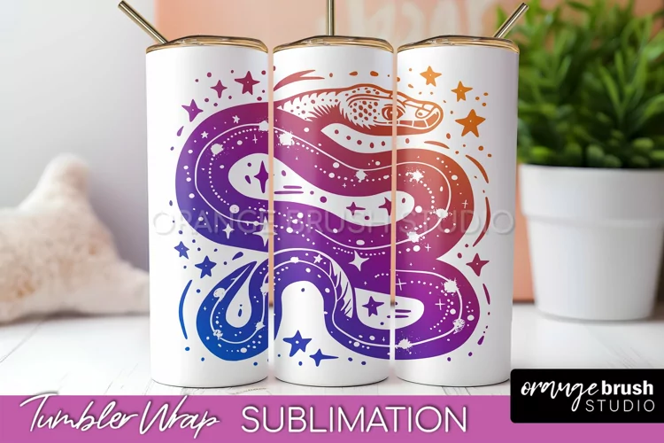 Celestial Tumbler Wrap, Boho Sublimation, Mystical Tumbler