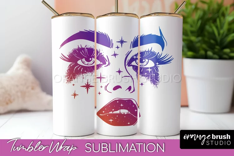 Celestial Tumbler Wrap, Boho Sublimation, Mystical Tumbler